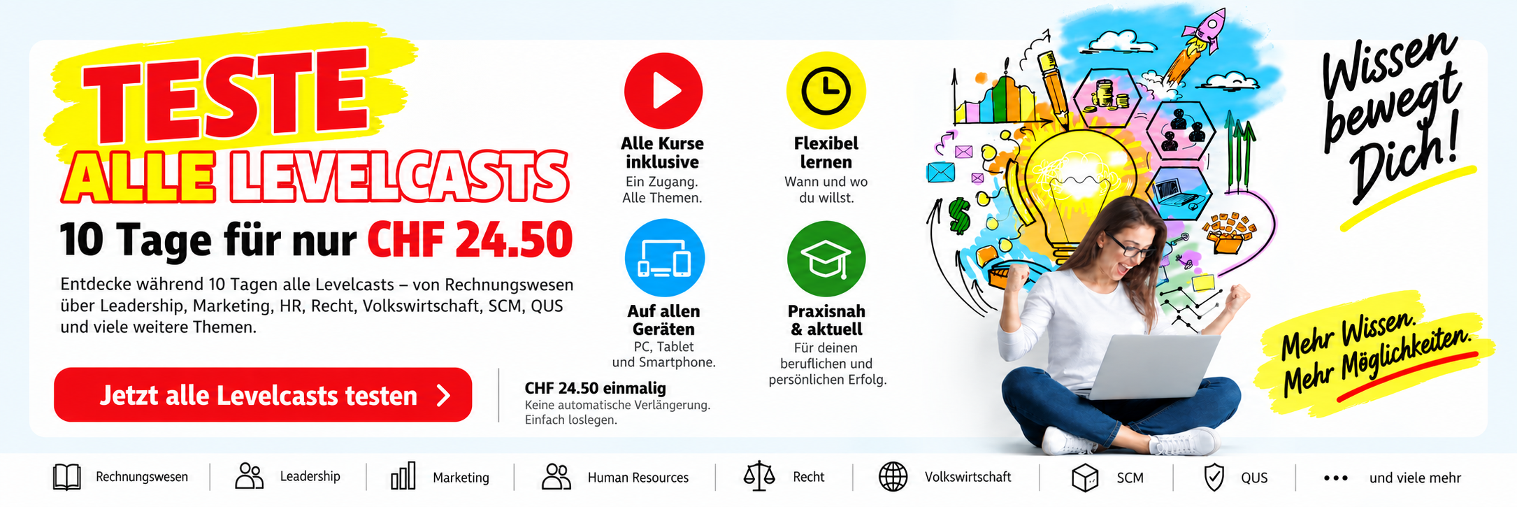 Test alle Levelcast 10 Tage lang